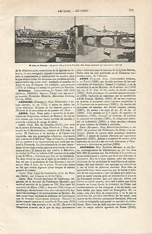 LAMINA ESPASA 12813: Ponte Vecchio y de la Trinidad en Florencia