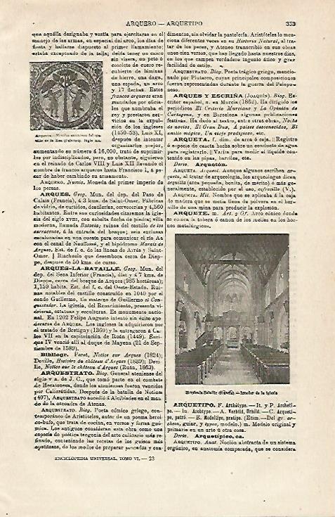 LAMINA ESPASA 12821: Interior de la iglesia de Arques la Bataille Francia