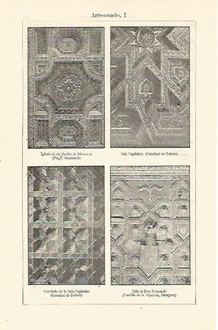 LAMINA ESPASA 12848: Ejemplos de artesonado
