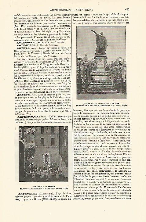 LAMINA ESPASA 12850: Estatua de Artevelde en Gante Belgica