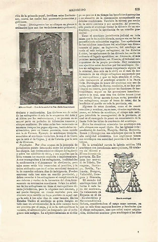 LAMINA ESPASA 12867: Silla arzobispal de Pisa Italia