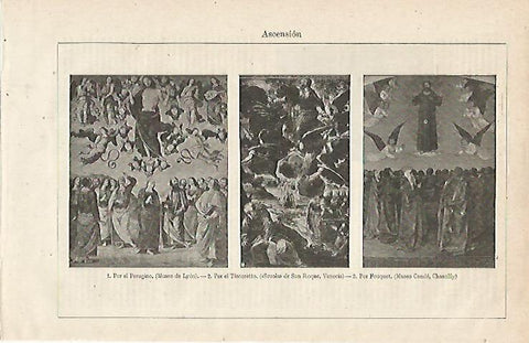 LAMINA ESPASA 12870: Obras representando la Ascension de Cristo