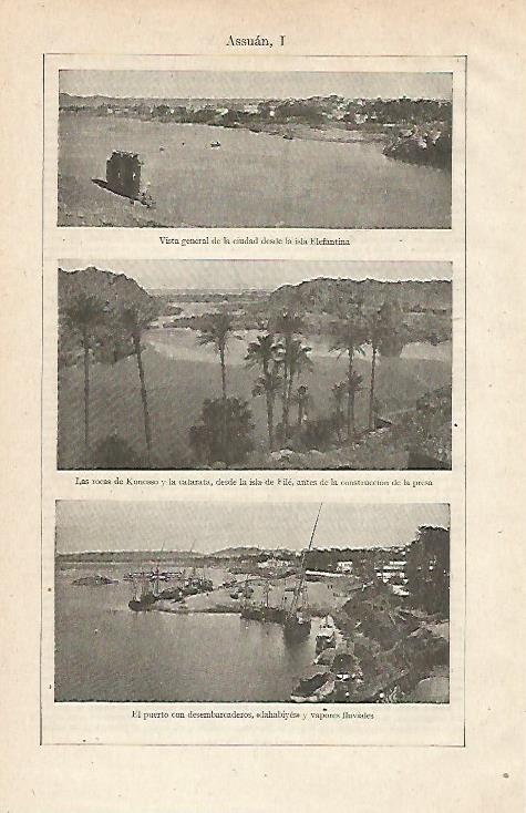 LAMINA ESPASA 12911: Vistas de Asuan Egipto