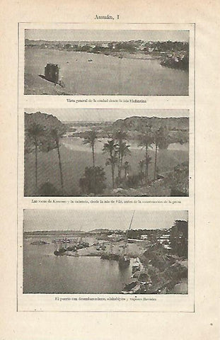 LAMINA ESPASA 12911: Vistas de Asuan Egipto