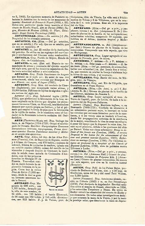 LAMINA ESPASA 12914: Escudo de Asteasu Guipuzcoa