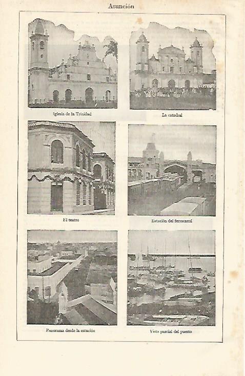 LAMINA ESPASA 12930: Vistas de Asuncion Paraguay