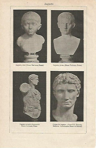LAMINA ESPASA 12984: Bustos de Augusto