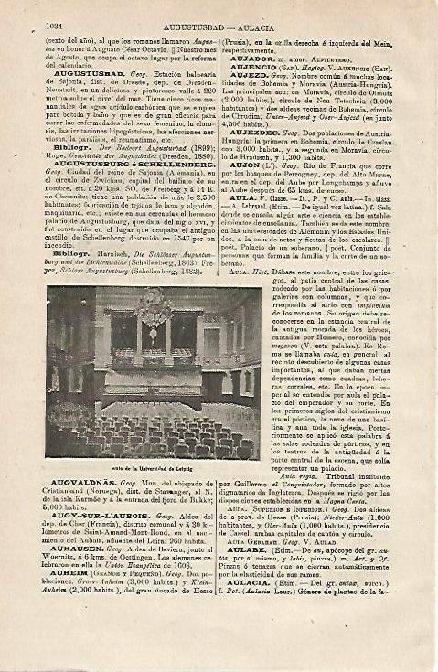 LAMINA ESPASA 12987: Aula de la Universidad de Leipig