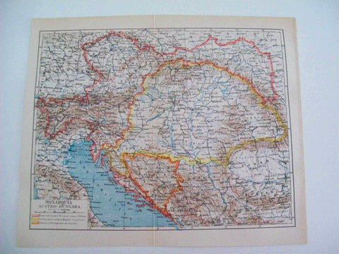 LAMINA ESPASA 13001: Mapa de la monarquia Austro-hungara