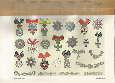 LAMINA ESPASA 13006: Condecoraciones  de Austria-Hungira