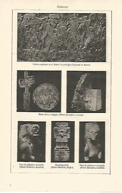 LAMINA ESPASA 13074: Arte azteca
