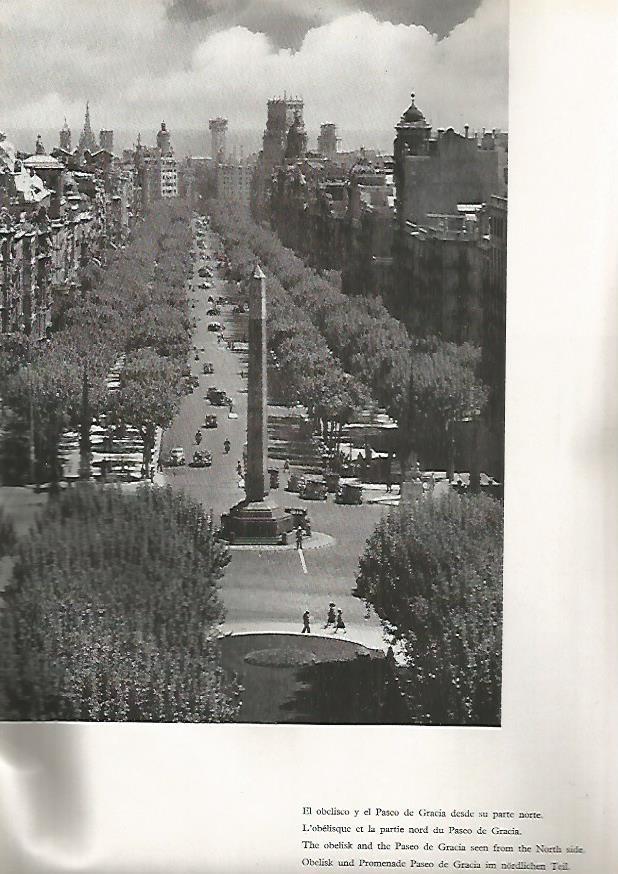 LAMINA 4887: BARCELONA OBELISCO Y PASEO DE GRACIA