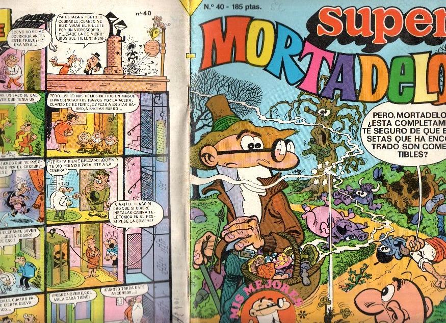 Ediciones B: Super Mortadelo numero 040 (numerado 2 en trasera) (poster central Mortadelo de paleto)