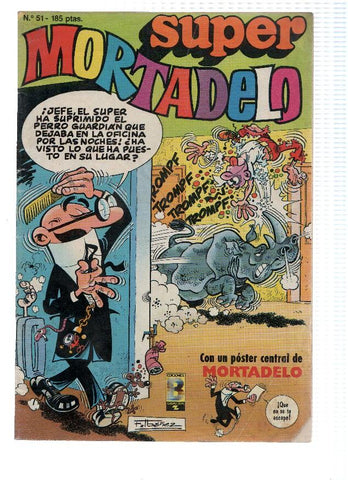 Ediciones B: Super Mortadelo numero 051: Poster central de Mortadelo canibal