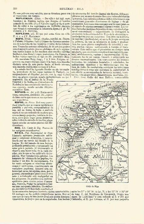 LAMINA ESPASA 13626: Mapa del Golfo de Riga