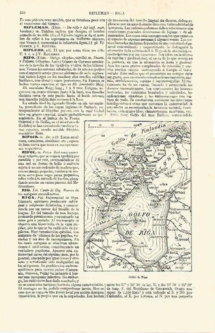 LAMINA ESPASA 13626: Mapa del Golfo de Riga