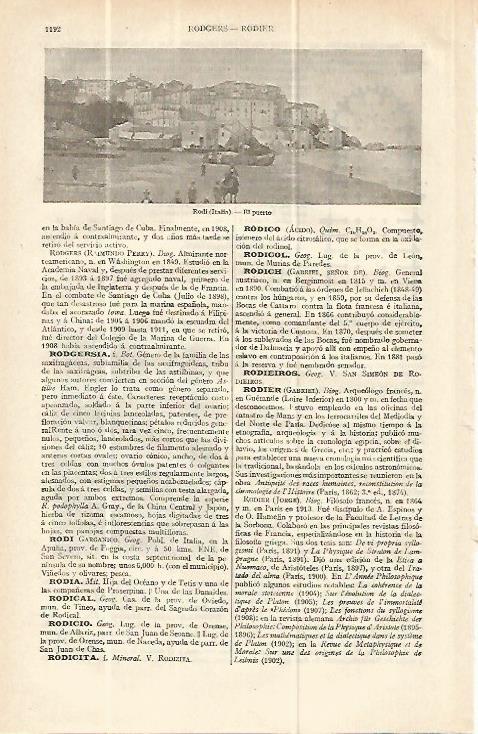 LAMINA ESPASA 13733: Puerto de Rodi Italia
