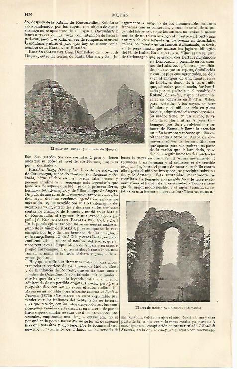 LAMINA ESPASA 13752: El salto de Roldan Huesca