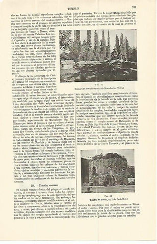 LAMINA ESPASA 13791: Templo etrusco de Marzabotto Italia