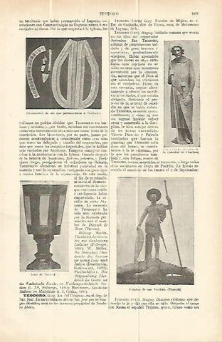 LAMINA ESPASA 13833: Estatua de San Teodoro en Venecia