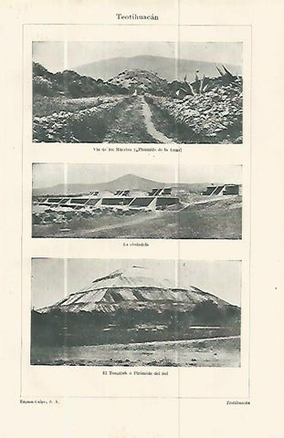 LAMINA ESPASA 13837: Piramides de Teotihuacan Mejico