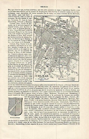 LAMINA ESPASA Alemania 13908: Plano de Colmar Alemania