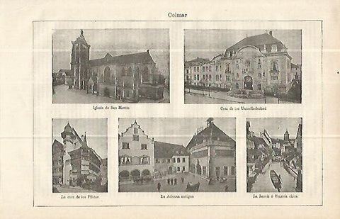LAMINA ESPASA Alemania 13909: Vistas de Colmar Alemania