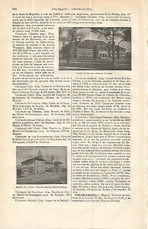 LAMINA ESPASA 13959: Colegio de Ciencias en Colorado Springs Estados Unidos