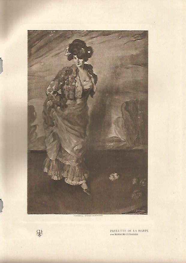 LAMINA 5023: Paulette de la Harpe por Ignacio Zuloaga