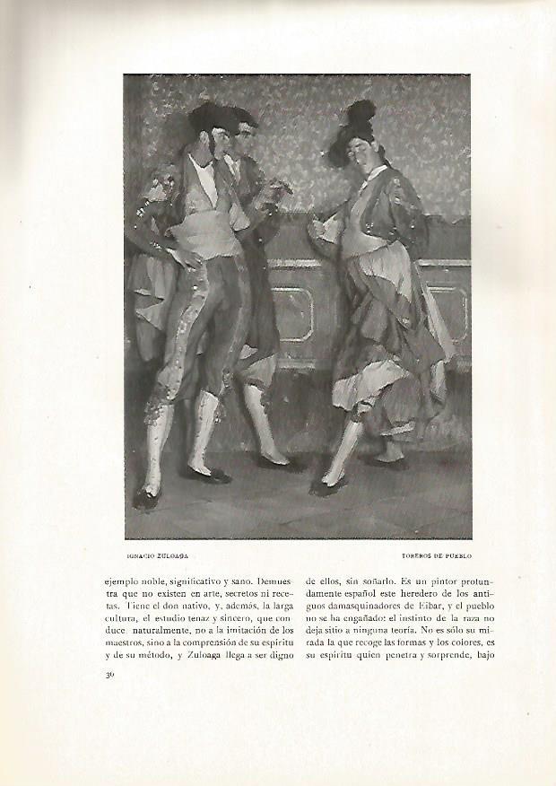 LAMINA 5036: Toreros de pueblo por Ignacio Zuloaga