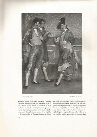 LAMINA 5036: Toreros de pueblo por Ignacio Zuloaga