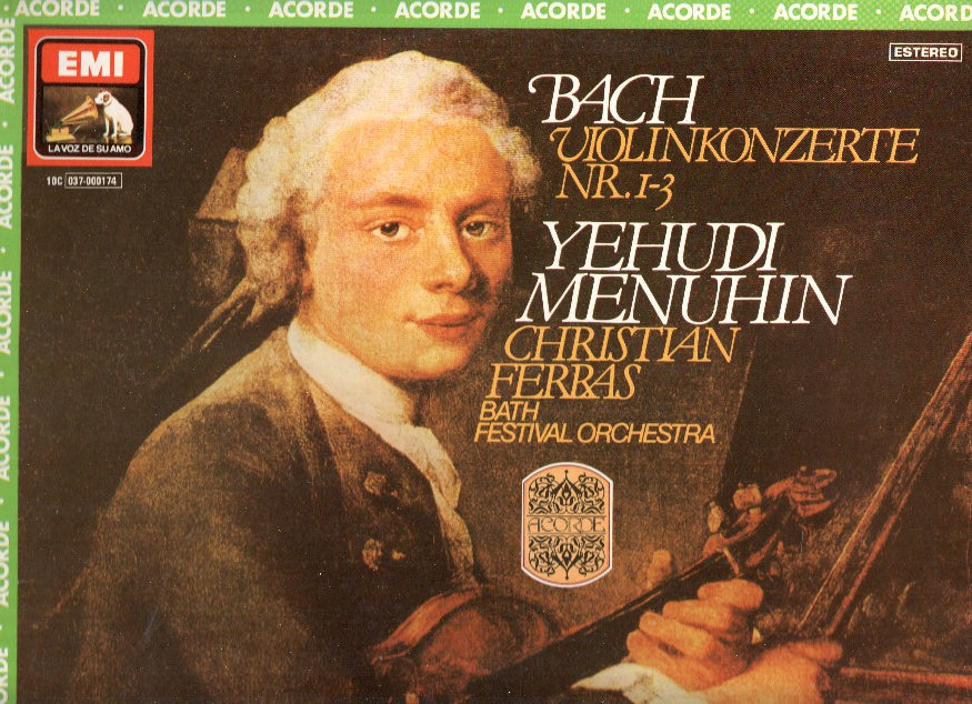 Disco/Vinilo-LP: BACH - Conciertos para Violin Nos.1,2 y 3 / YEHUDI MENUHIN (EMI)