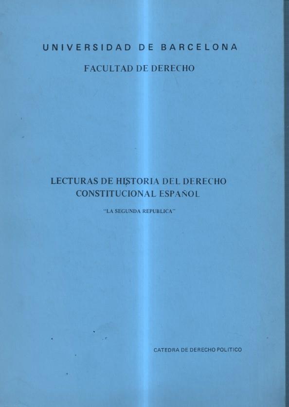 Lecturas de Historias del Derecho Constitucional Español