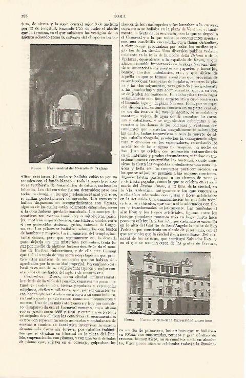 LAMINA ESPASA 14004: Mercado de Trajano de Roma
