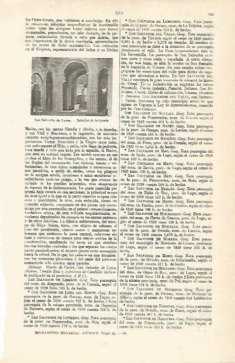 LAMINA ESPASA 14070: Iglesia de San Salvador de Leyre