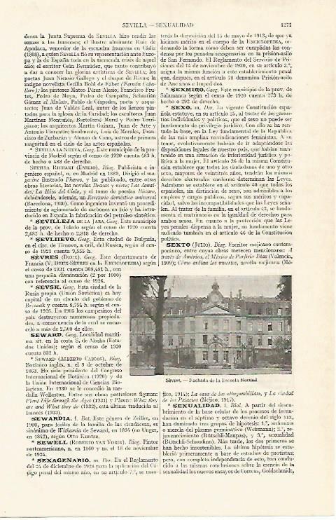 LAMINA ESPASA 14114: Escuela Normal de Sevres Francia