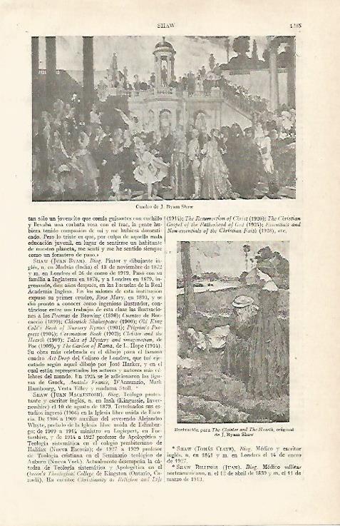 LAMINA ESPASA 14120: Cuadro de J. Byam Shaw
