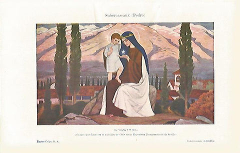 LAMINA ESPASA 14148: La Virgen y el Niño por P. Subercaseaux