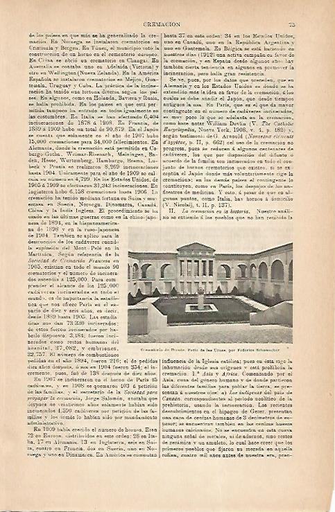 LAMINA ESPASA 14169: Patio de las Urnas del Crematorio de Dresde