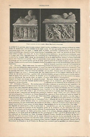 LAMINA ESPASA 14172: Urnas cinerarias del Museo de Barcelona