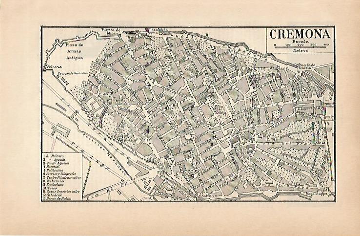 LAMINA ESPASA 14176: Plano de Cremona Italia