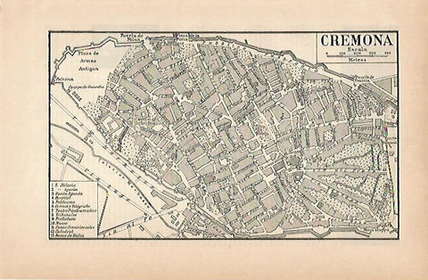 LAMINA ESPASA 14176: Plano de Cremona Italia