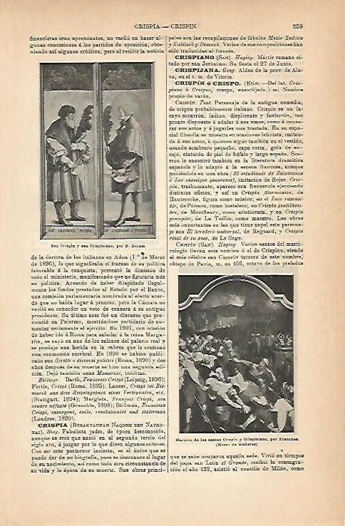 LAMINA ESPASA 14205: San Crispin y San Cipriano