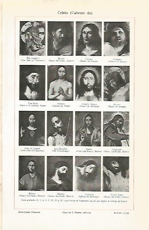 LAMINA ESPASA 14228: Cabezas de Cristo