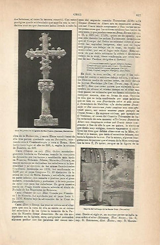 LAMINA ESPASA 14264: Crux de piedra en Terrassa Barcelona