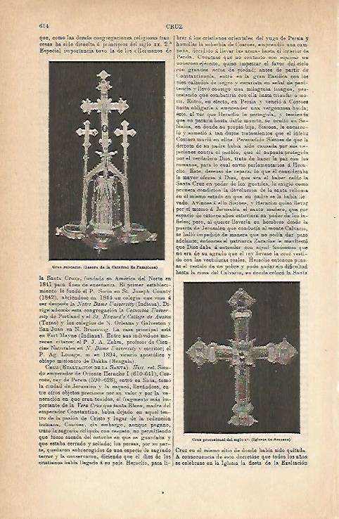 LAMINA ESPASA 14265: Cruz de la Catedral de Pamplona