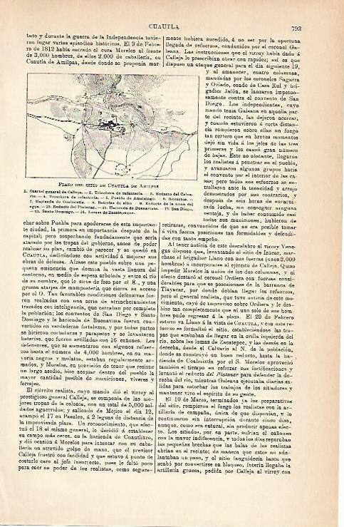 LAMINA ESPASA 14304: Plano del sitio de Cuautla de Amilpas