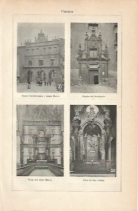 LAMINA ESPASA 14326: Ayuntamiento y Catedral de Cuenca