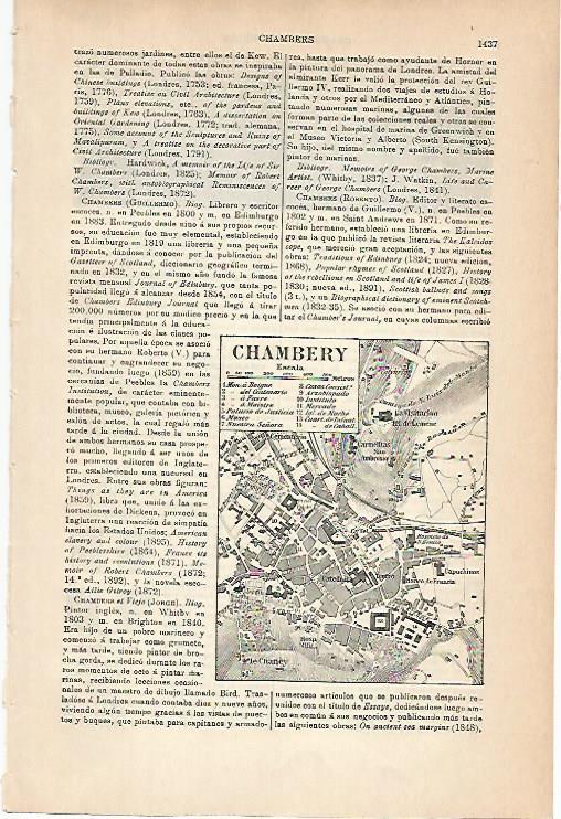 LAMINA ESPASA 14419: Plano de Chambery Francia