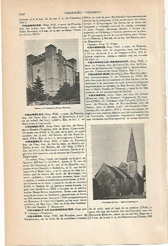 LAMINA ESPASA 14420: Castillo de Chambois Francia